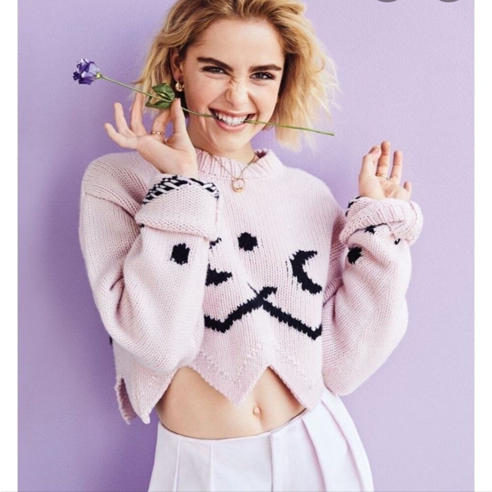 Alanui Cashmere Cropped Sweater Geometric Moon